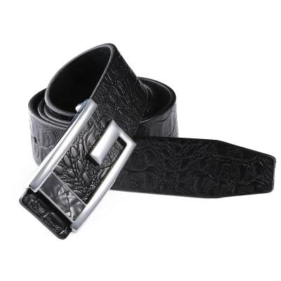 China 2020 New Design Fashion.Casual Crocodile Snake Leather Belt Luxury Brand Buckle Fashion Cowhide Leather Belts for sale