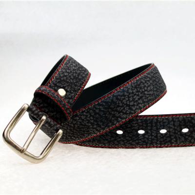 China ALLOY Various PU Pigskin Lychee Bonded Leather Wide Pin Buckle Man Belt for sale