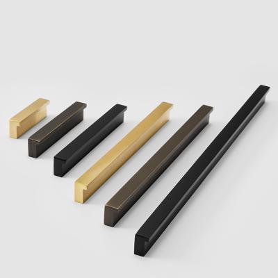 China Modern Hero Metal Profile Kitchen Edge Furniture Pull Hardware G Profile Aluminum Type Cabinet Handles Black for sale