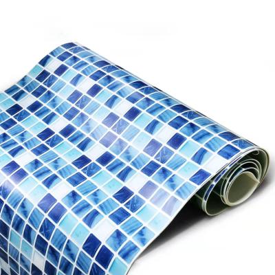 China High Quality High Quality Adhesive Mosaic Film Mosaic Tarpaulin Swimming Pool Waterproof Film For Swimming Pool Flooring for sale