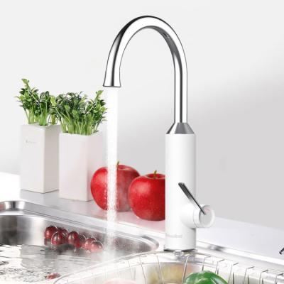 China Briwellna 220V 3.2KW Bathroom Instant Electric Faucet Kitchen Water Faucet Swan Bottom Instant Heating Waterproof Faucet for sale