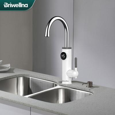 China Briwellna 220V Water Faucet Lower Instant Electric Faucet 2 in 1 Tap Water Heater Tankless Geyser Faucet Mixer Tap LED Digital Kitchen Faucet for sale