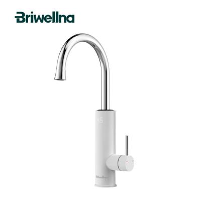 China Briwellna 220V Water Heater Tap Kitchen Mixer Tap LED Digital Display Bottom Electric Instant Water Heater Faucet Geyser Tap for sale