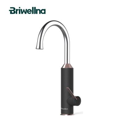 China Briwellna 220V Water Heater Tap Rotate Spout Kitchen Lower Instant Electric Mixer Tap Heated Faucet ABS Instant Water Heater Tap for sale