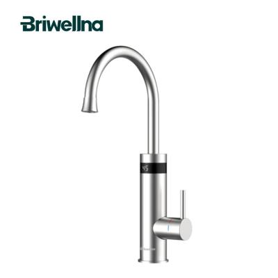 China Hot Water Heater Bathroom Kitchen Instant Water Faucet Briwellna 220V Passionate Faucet Stainless Steel Bottom Electric Faucet Geyser Faucet for sale