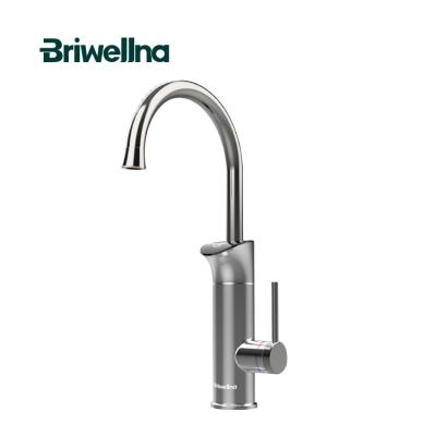 China Briwellna 220V Bottom Instant Hot Water Faucet With Instant Water Heater Faucet Tankless Geyser Tap LED Digital Display Kitchen Mixer Tap for sale