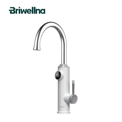 China Briwellna Bottom 220V 3200W Heated Instant Electric Tap LED Digital Kitchen Mixer Tap Water Tap 2 in 1 Tap Water Heater for sale