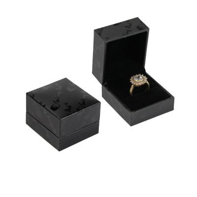 China Leather Factory Wholesale Luxury jewelry box black drawer box with custom logo for sale