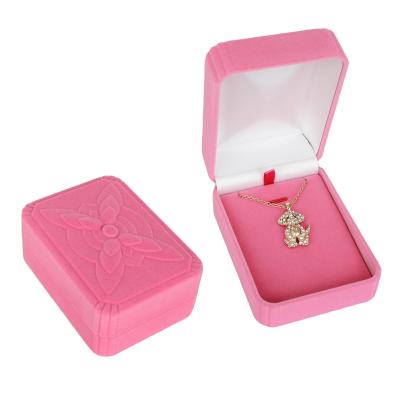 China Velvet High Quality luxury Custom big jewelry box Necklace gift advent calendar velvet jewelry box packaging for sale