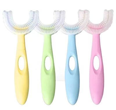 China For Home Use Kids U Shape Newest Portable Toothbrush Child Toothbrushes Baby Silicone Toothbrush 2 To 12 Years Kids Drop Shipping for sale