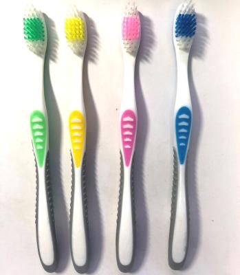 China Disposable Toothbrush Wholesale Free Sample Custom Logo Color Adult Toothbrush With Logo for sale