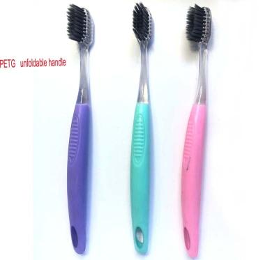 China Disposable Custom Unique Nylon Personal Oral Care Bristle PETG Picosecond Adult Toothbrush Handle for sale