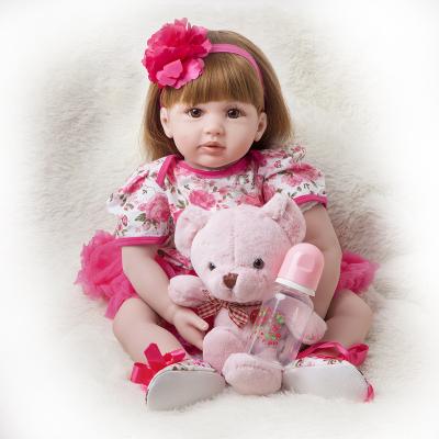 China New 60cm Bebe Reborn Doll Lifelike Toy Princess Handmade Cloth Body Soft Toy 24 Inch Vinyl Babies - Doll For Wholesale for sale