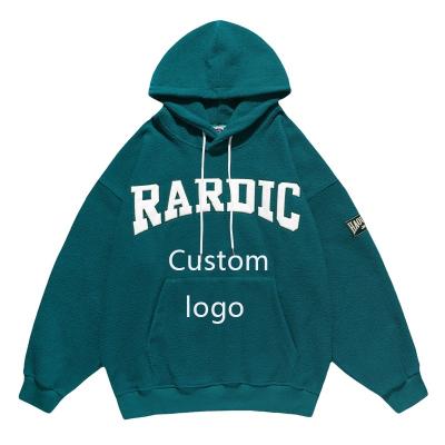 China EVERTOP Anti-Wrinkle OEM ODM Patchwork Sweatshirt Custom Logo Oversized Hooded Huddies Hody Hood Thick Fleece For Man Sweatshirts Men for sale