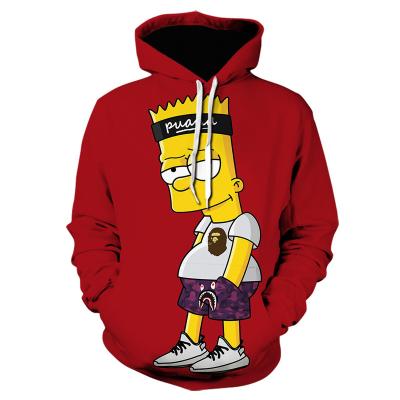 China EVERTOP Anti-Wrinkle OEM ODM Anime Clothes Unisex Polyester Oversized Hoodie Hood Apparel Manufacturers Ropa Digital Custom Print for sale