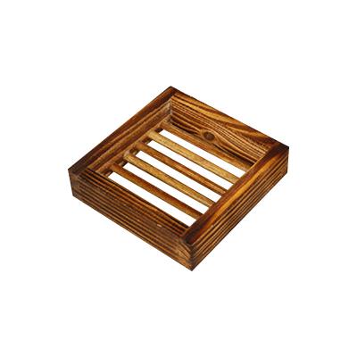 China Wooden Soap Dish Holder Modern Retro Natural Handmade Bamboo Dish Dark Bathroom With Custom Logo for sale