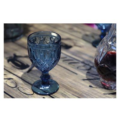 China DIMOND New Product Set Outdoor Glass Luxury Green Vintage Gold Rimd Clear Wine Cup for sale