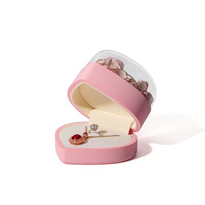 China Jewelry Packaging Beautiful Immortal Shape Jewelery Box Heart Flower Miniature Ring Box Necklace Locket Gift Box for sale