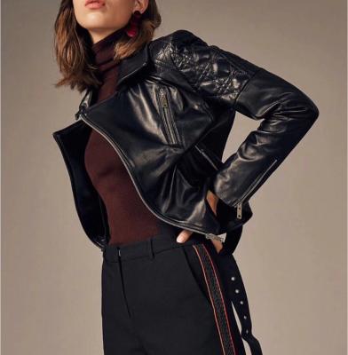 China Breathable Women's Leather Jacket Spring and Autumn New Korean Style Long Loose and Soft Shape Casual Chic Leather Jacket Coat for sale