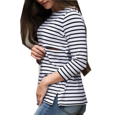 China Antibacterial Women Nursing Clothes Comfortable Long Sleeve Crew Neck Nursing T-Shirt for sale