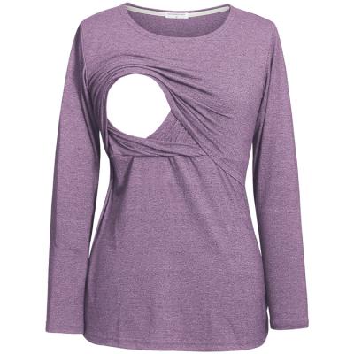 China Breastfeeding Antibacterial Relieve Soft High Quality Care Clothes Casual Women Maternity Tops for sale