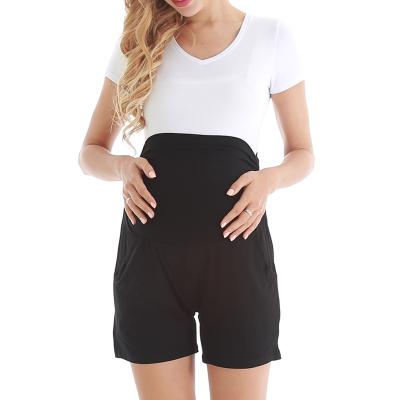 China Maternity Solid Maternity Short Pants Pregnant Casual Summer Wholesale Antibacterial Yoga Maternity Short Pants for sale