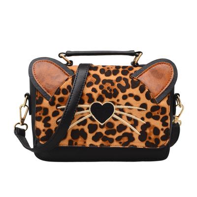 China Waterproof online store agent a variety of styles women's cute cat leather back handbag, soft and fashionable for sale