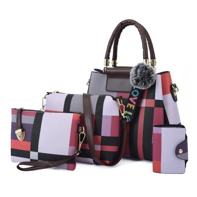 China 100% 2020 New Trend Eco-friendly Women Bags 3 Pcs Set Tote PU Leather Ladies Bags Women Shoulder Messenger Bag for sale