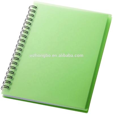 China Office and School Promotion / A5 Spiral Notebook PP Plastic Spiral Notebook Wholesale Custom Printing Manufacturer for sale