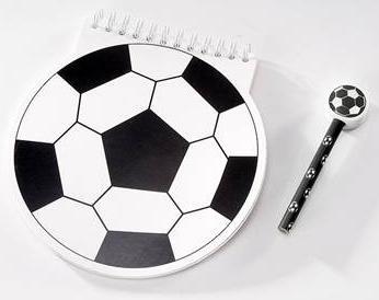 China World cup 2014 paper soccer shaped notebook with a pen for sale