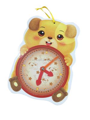 China clock for kids / colorful custom paper cardboard kids clock clock WZHR-4332 for sale