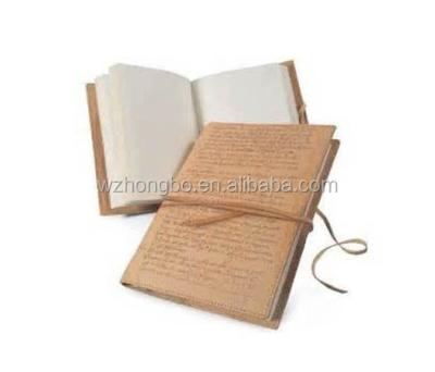 China Printed old fashion kraft paper notebook with elastic for sale