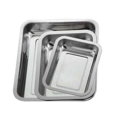 China High Quality Stainless Steel Viable Tray Baking Pan Buffet Trays Serving Rectangular Deep for sale