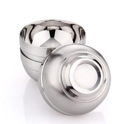 China Double Bowl SUS 304 Food Grade Stainless Steel Wall Heat Insulation Bowl for sale