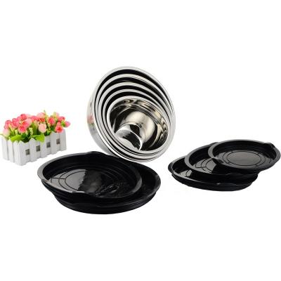 China Amazon Hotsale Sustainable Stackable Stainless Steel Mixing Salad Bowls With Lids For Catering Cooking , Serving for sale