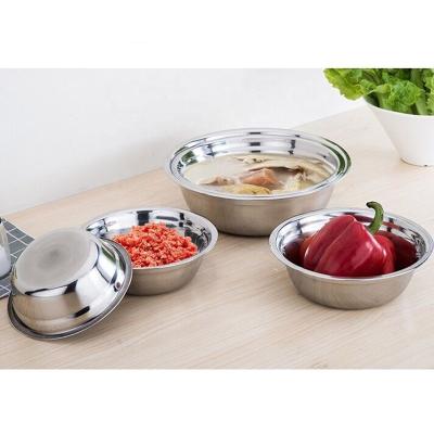 China Sustainable Wholesale Cheap Price Stainless Steel Soup Bowl Salad Vegetable Bowl for sale