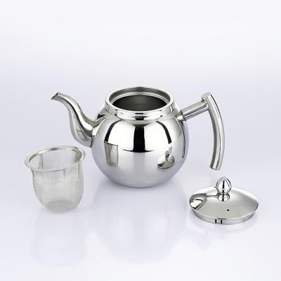 China Wholesale Tea Kettle Stainless Steel Pearl Kettle Filter Infuser Tea Kettle for sale