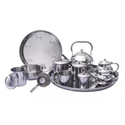 China Eco - Friendly Stainless Steel 12pcs Arabic Coffee Tea Set for sale