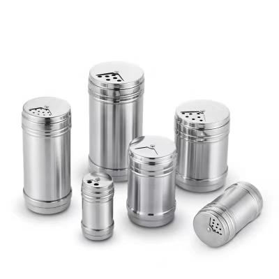 China Sustainable Stainless Steel Babercue Salt Pepper Shakers Spice Bottle for sale