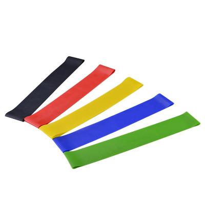 China Indoor Wholesale Latex 5 Levels Sporting Goods Yoga Loop Resistance Band Sports Fitness Gym Exercise Loop Rubber Band for sale