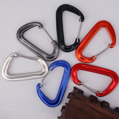 China Heavy Industry Custom Aluminum Carabiner Gear Gym Carabiner Screw Mount Safety Climbing Clips for sale