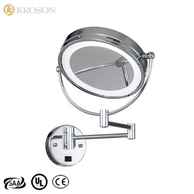 China Modern Compact Bathroom Dial Vanity Mirror Led Ring Light Wall Light for sale