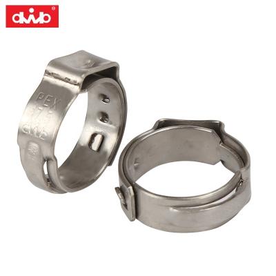 China PEX Pipe Clamp 1/2 Inch Strap Clamps 304 Stainless Steel Webbing Crimp Rings Pinch Clamps For PEX Tubing Pipe Fitting Connections for sale