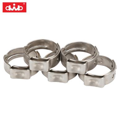 China Stainless Steel 1 Ear Pex Pipe Hose Clamps Company Flexible PEX Tubing 1/2 Inch for sale