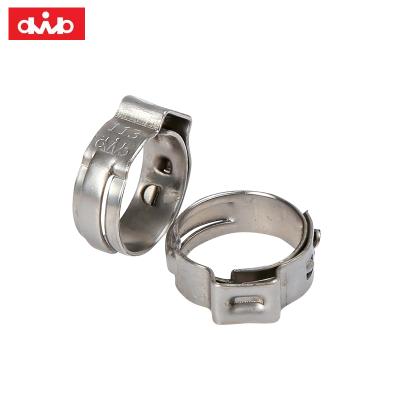 China Single Pipe Clamp SS304 11.3mm Stepless Ear Clamps For Beer Machine for sale