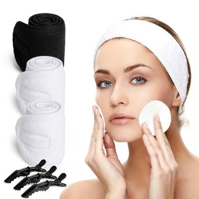 China Eco-friendly U-HomeTalk UT-MF027 Microfiber Embroidered Sports Headband Spa Shower Girl Makeup Headband for sale