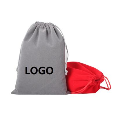 China Fashoion Wholesale Customized Logo Small Velvet Drawstring Gift Bags Jewelry Bags Pouches For Jewelry Packaging for sale