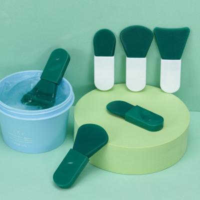 China Beauty Care Make Tools Silicone Mask Brush New Mini Short Handle Mud Film Smudge Makeup Brush Facial Beauty Factory Wholesale for sale