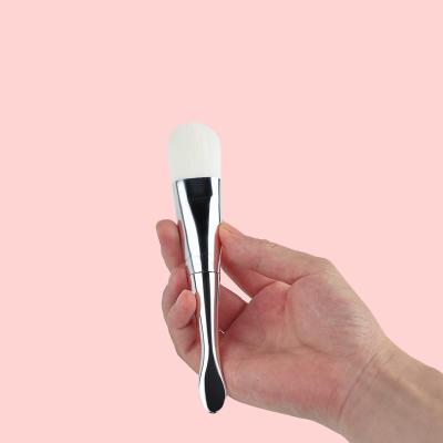 China New Design Portable Dual Head 2 In 1 Private Label Face DIY Tool Soft Face Mask Brush Applicators With Spoon for sale