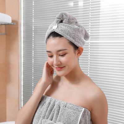 China U-HomeTalk UT-HT013 QUICK DRY bamboo hair towel wrap 100% original nature bamboo hair towel for sale